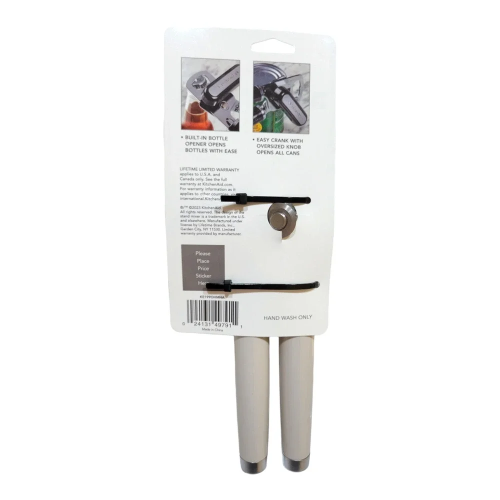 NEW KitchenAid Classic Multifunction Can Opener/Bottle Opener in Milkshake Gray
